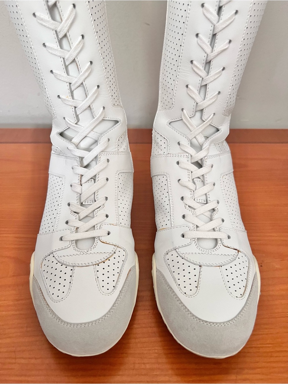 2017 Christian Dior Spring RTW J’Adior Knee High Sneakers Wrestling style Sz 38 - Picture 4 of 14